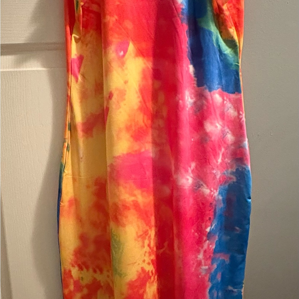 Vibrant Tie-Dye Maxi Dress